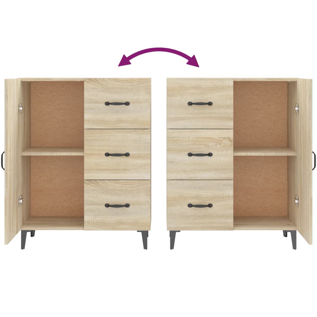 Skjenk sonoma eik 69,5x34x90 cm konstruert tre