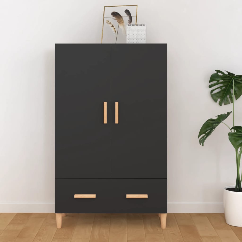 Skap Svart 70x31x115 cm