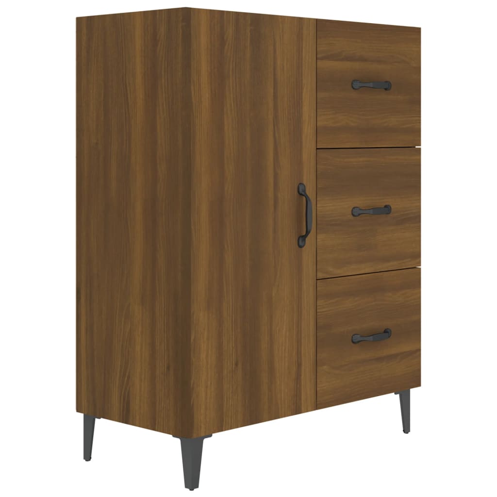 Skjenk brun eik 69,5x34x90 cm konstruert tre