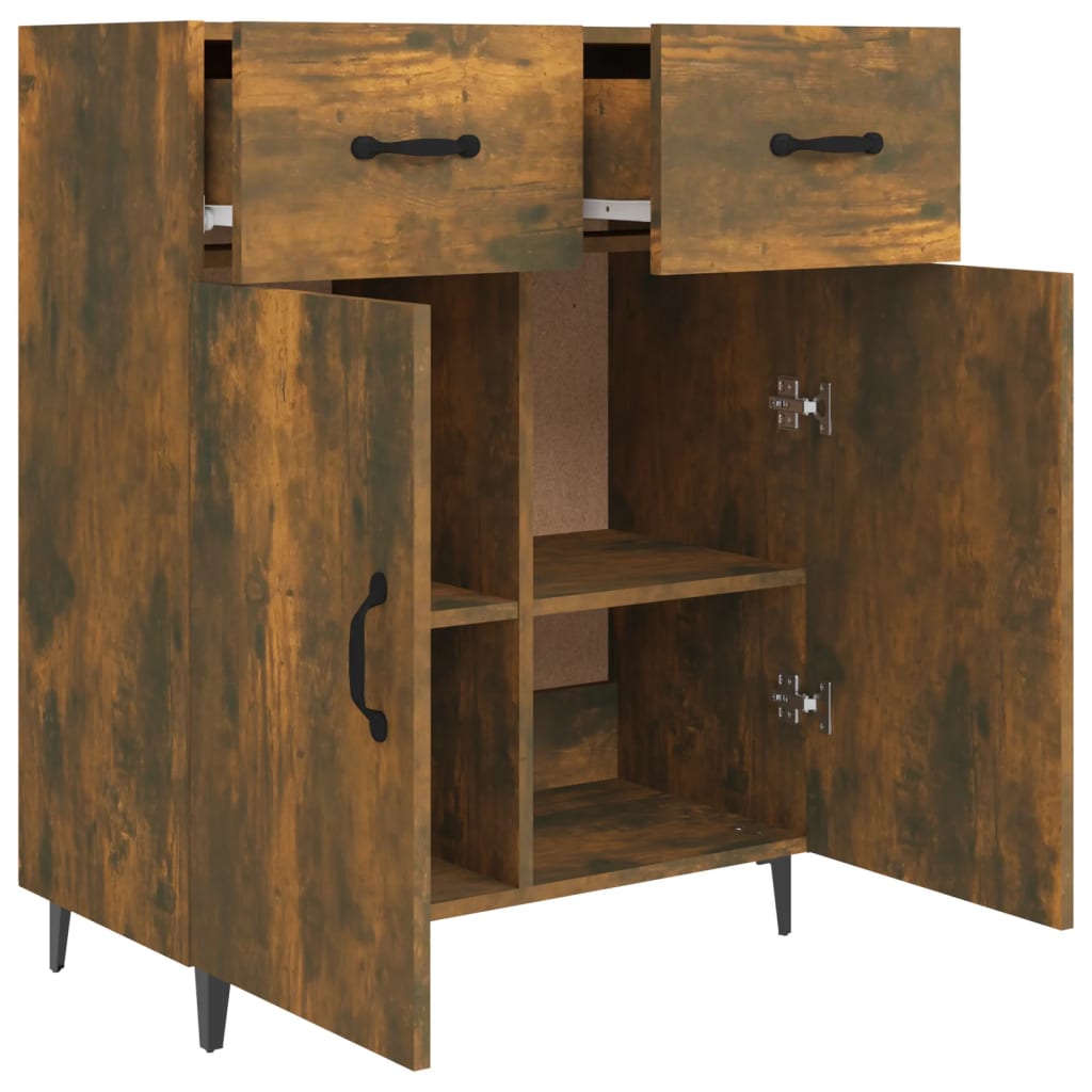 Skjenk røkt eik 69,5x34x90 cm konstruert tre