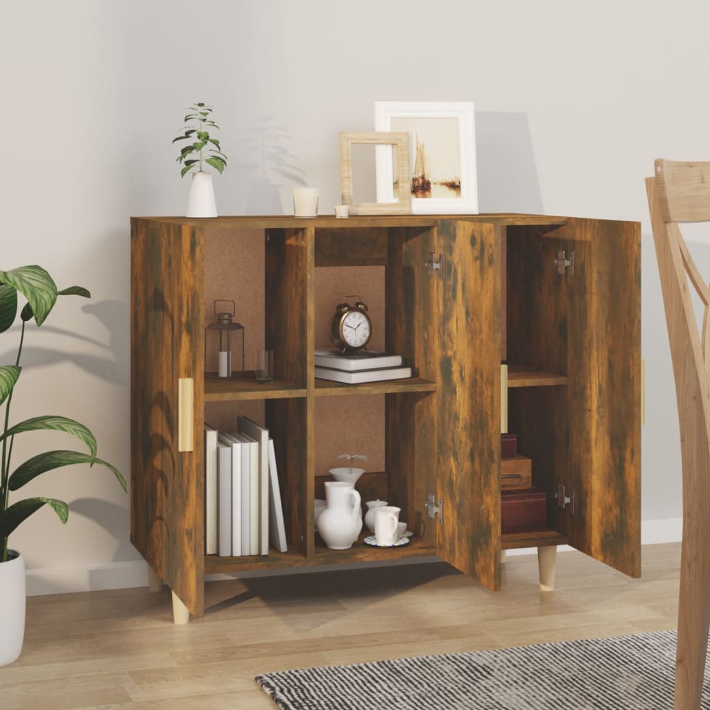 Kommode Røkt Eik 90x34x80 cm