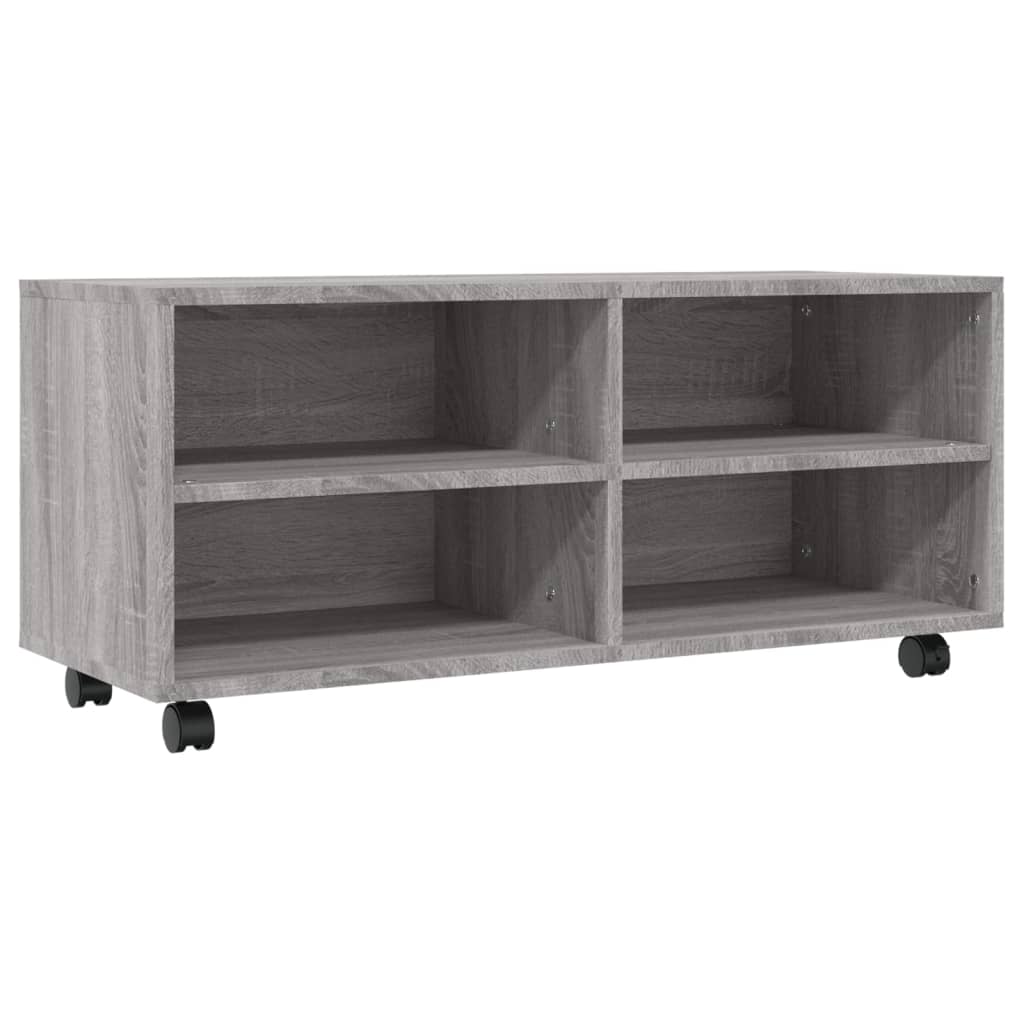 TV-Møbel Sonoma Grå Tv-benk med hjul 90x35x35 cm