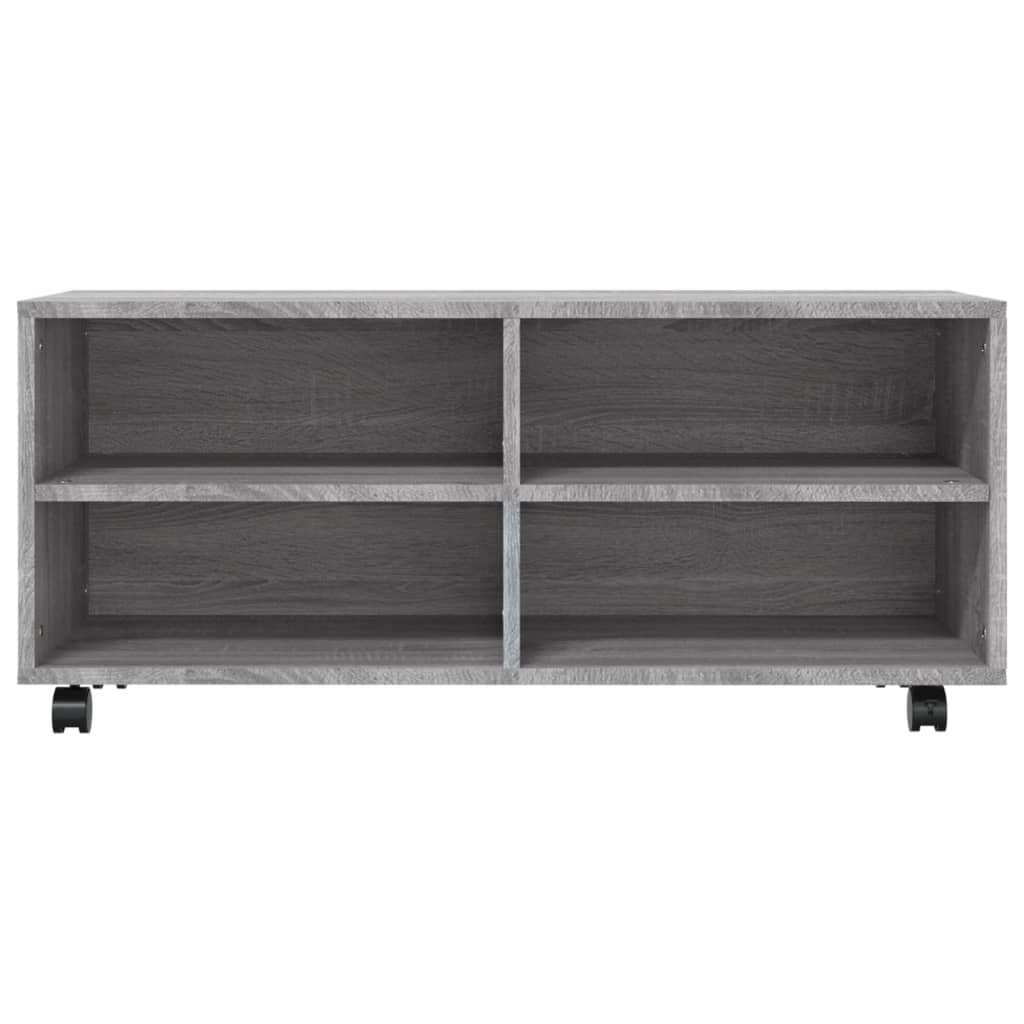 TV-Møbel Sonoma Grå Tv-benk med hjul 90x35x35 cm