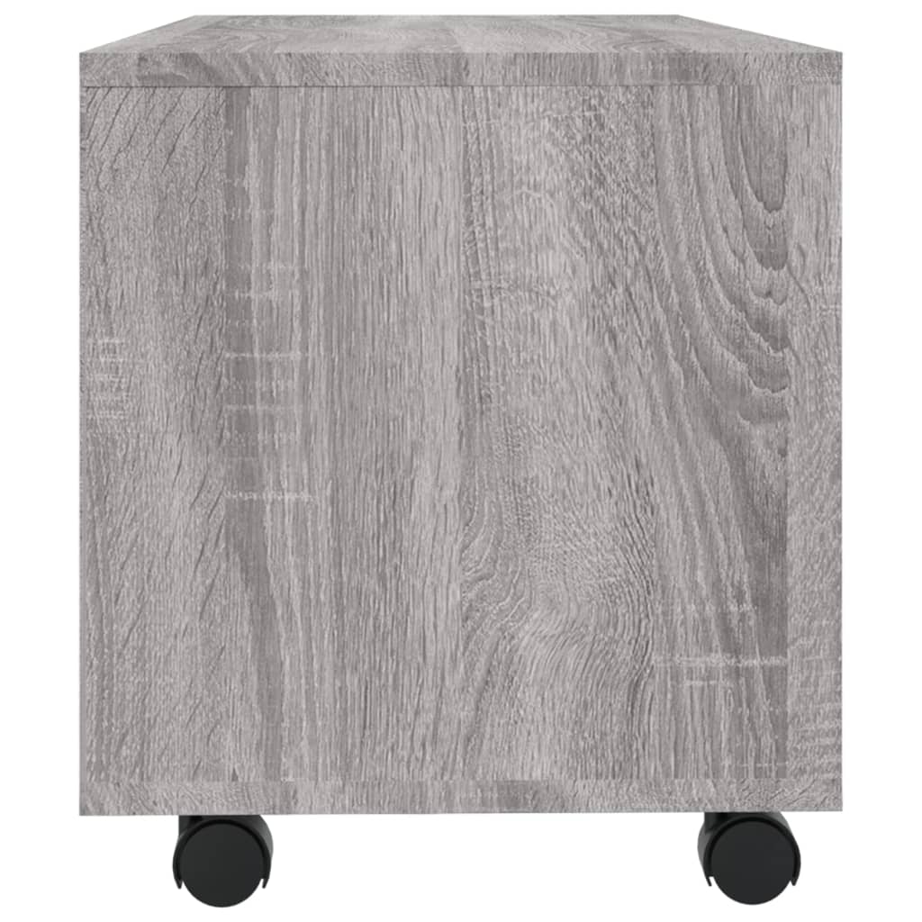 TV-Møbel Sonoma Grå Tv-benk med hjul 90x35x35 cm