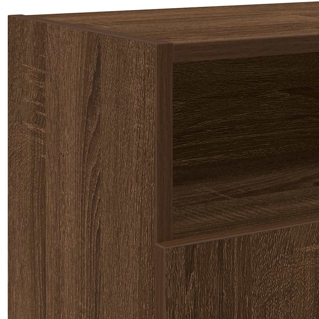 TV-Møbel Brun Eik TV-benk med LED-lys 120x30x50 cm