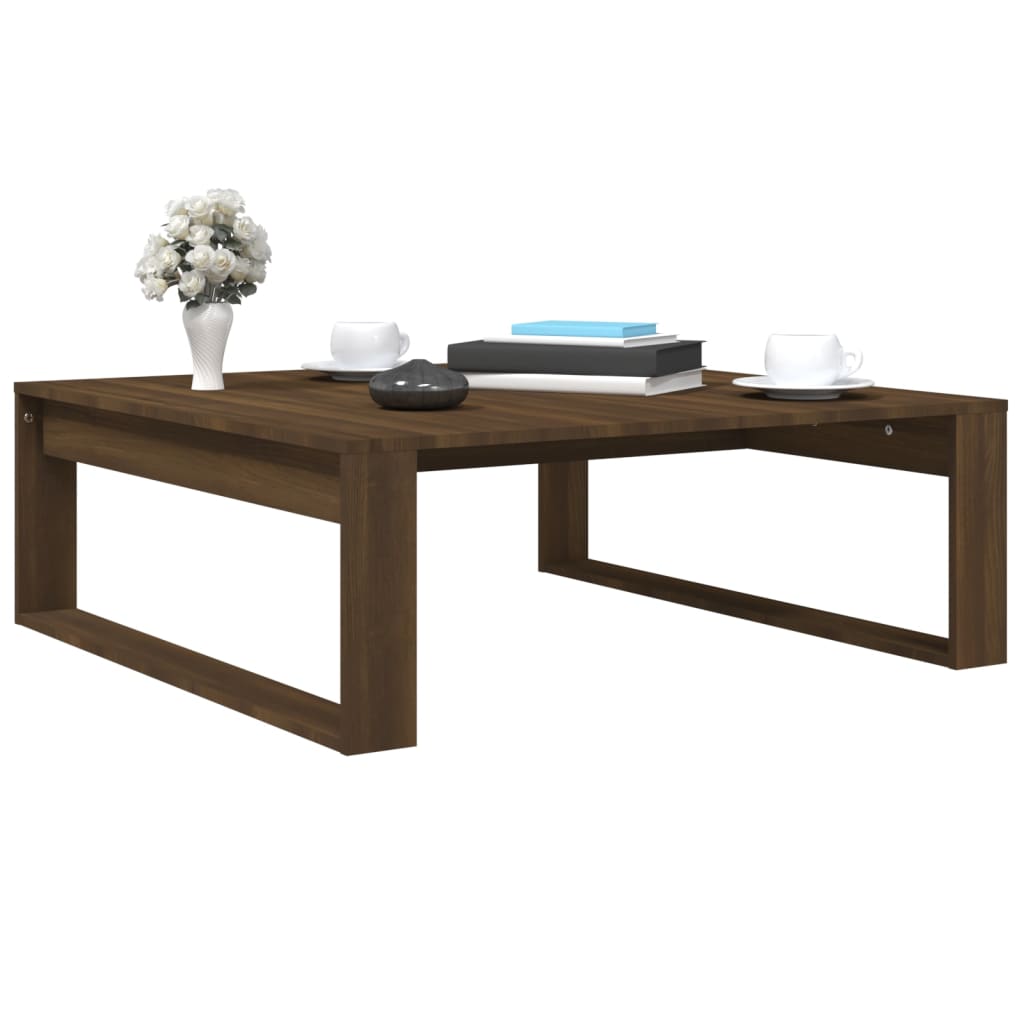 Salongbord Sofabord Brun Eik 100x100x35 cm