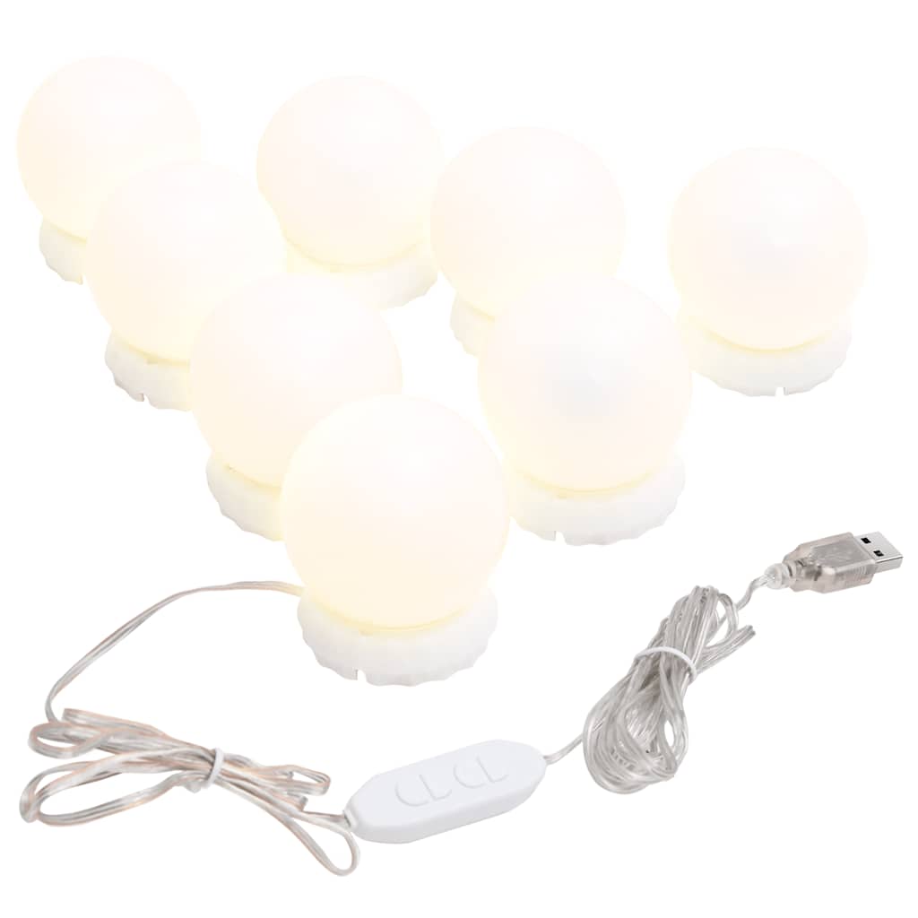 Veggspeil med LED-lys 60x30 cm glass oval