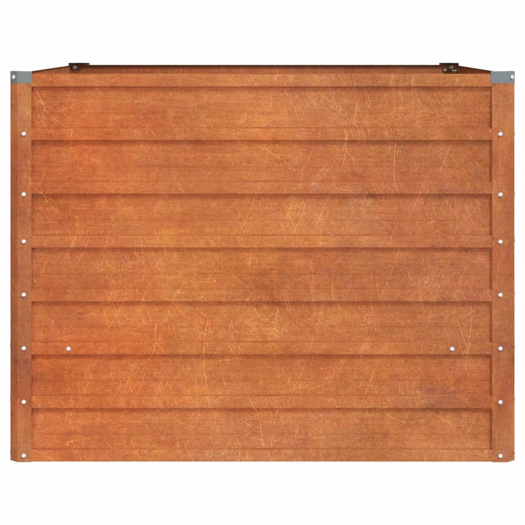 Utendørs Blomsterkasse Plantekasse Metall rust 100x100x77 cm cortenstål