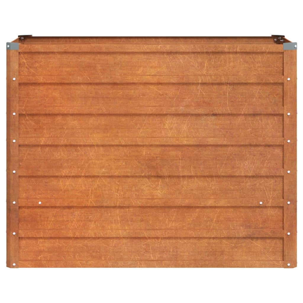 Utendørs Blomsterkasse Plantekasse Metall rust 100x40x77 cm cortenstål