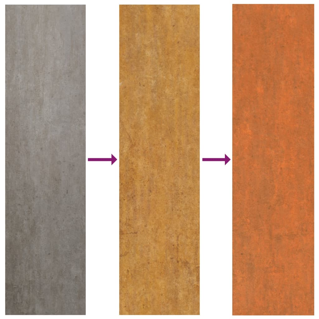 Utendørs Blomsterkasse Plantekasse Metall rust 100x40x77 cm cortenstål