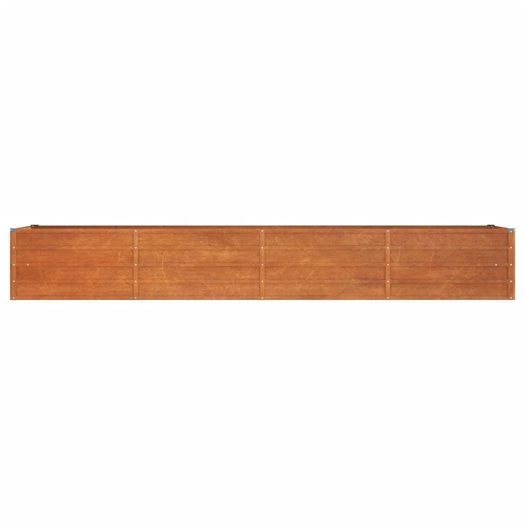 Utendørs Blomsterkasse Plantekasse Metall rust 320x80x45 cm cortenstål
