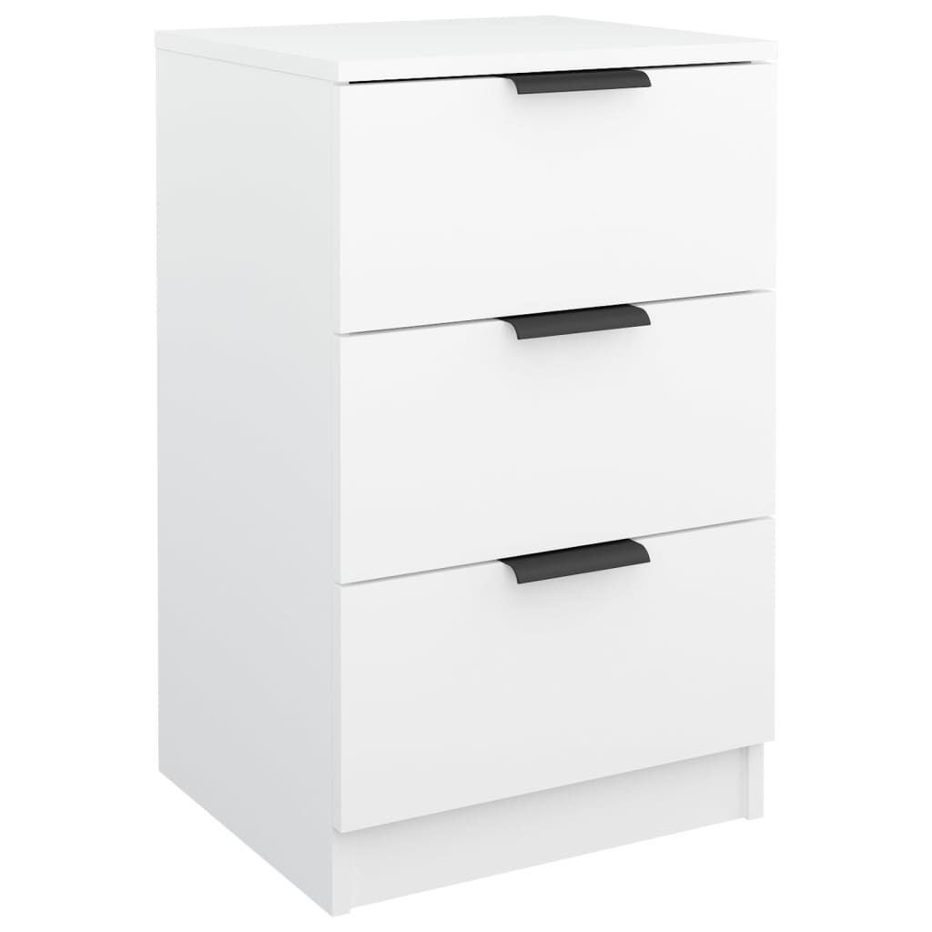 Nattbord Sengbord Hvit 40x36x65 cm
