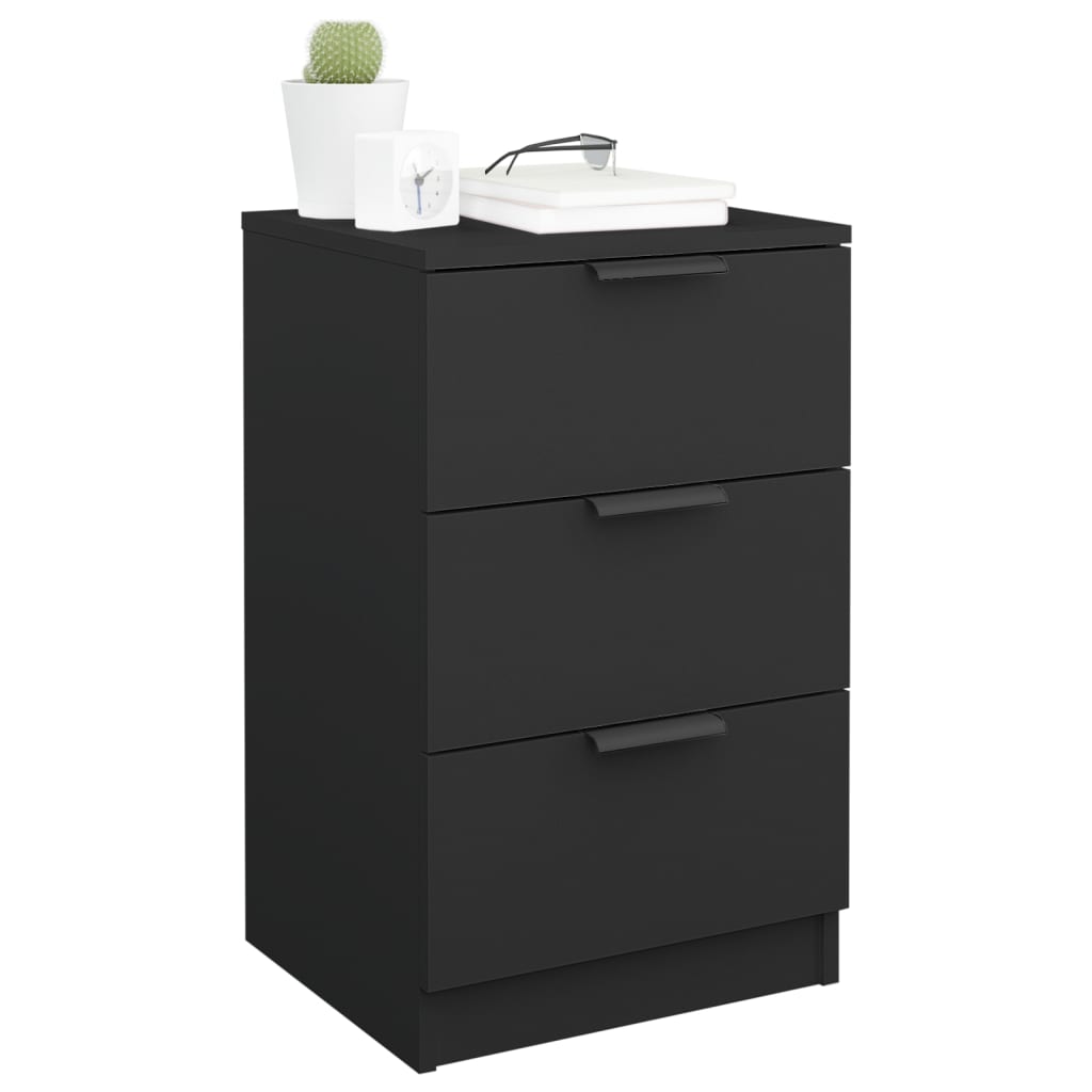Nattbord Sengbord Svart 40x36x65 cm