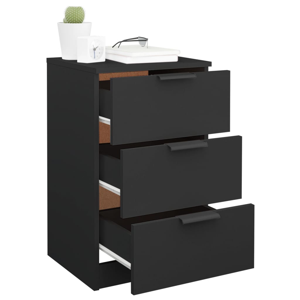Nattbord Sengbord Svart 40x36x65 cm