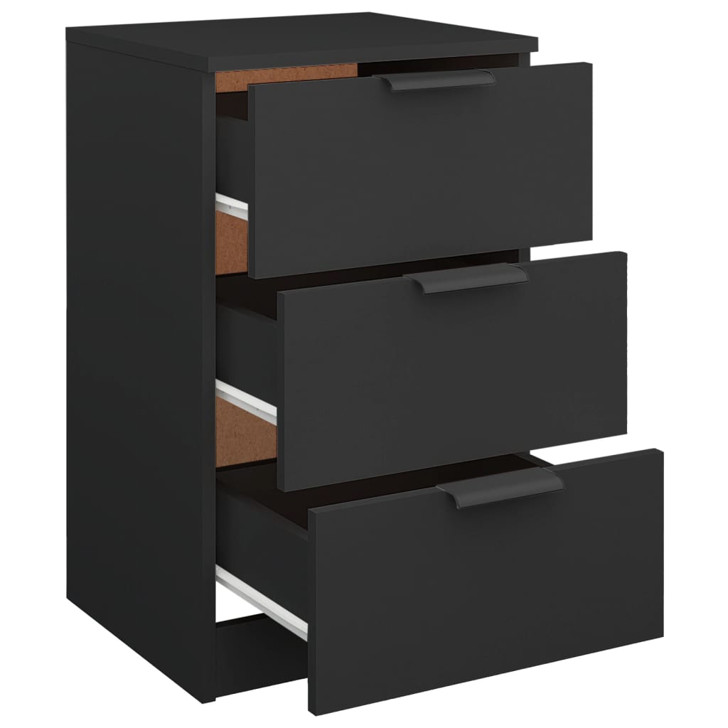 Nattbord Sengbord Svart 40x36x65 cm