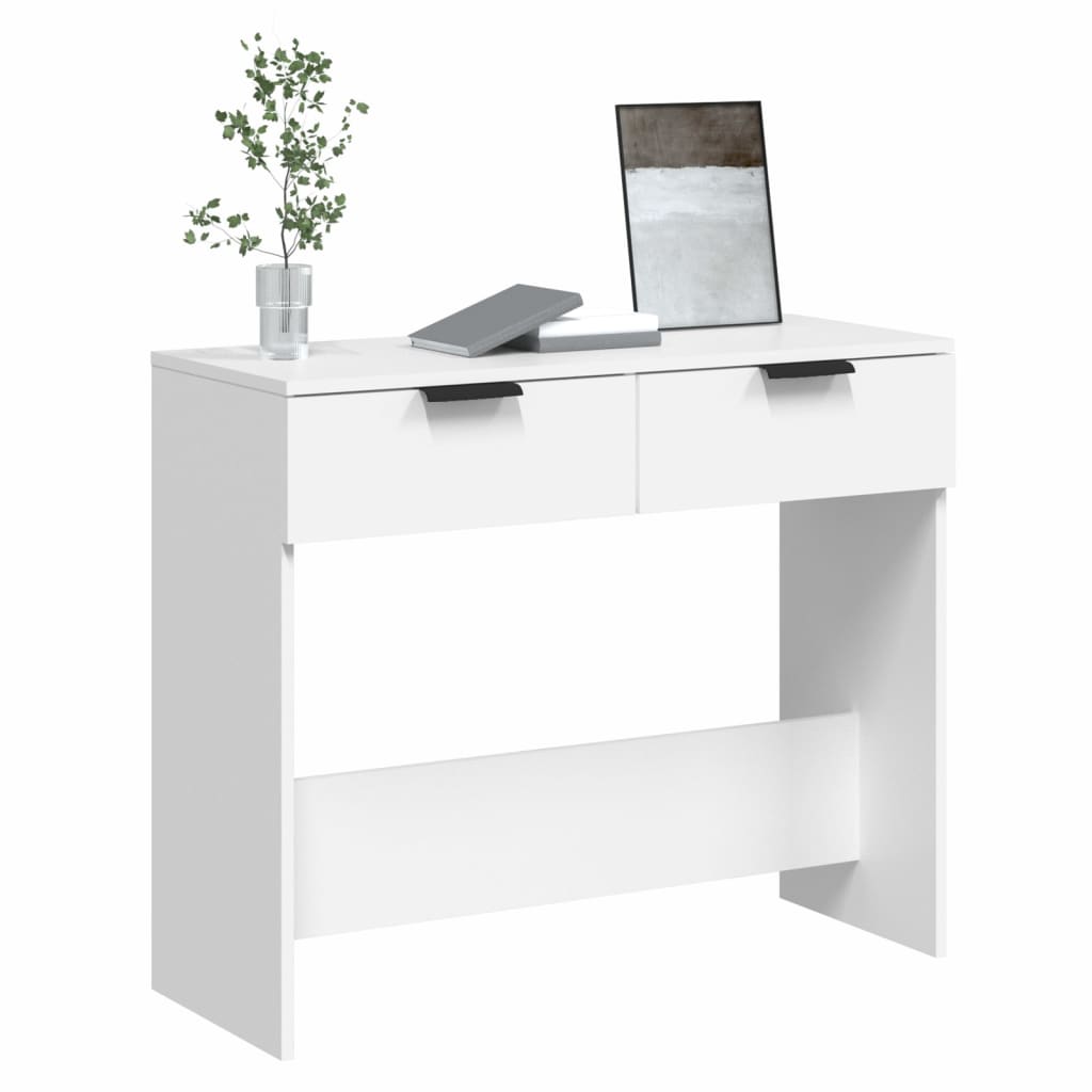 Avlastningsbord Konsollbord Hvit 90x36x75 cm