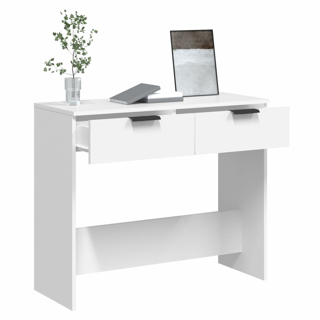 Avlastningsbord Konsollbord Hvit 90x36x75 cm