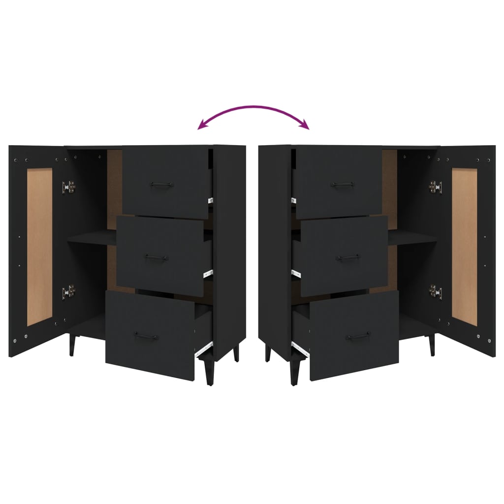 Skjenk Svart 69,5x34x90 cm