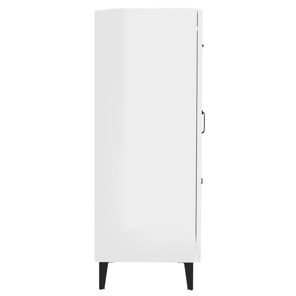 Skjenk Høyglans Hvit 69,5x34x90 cm