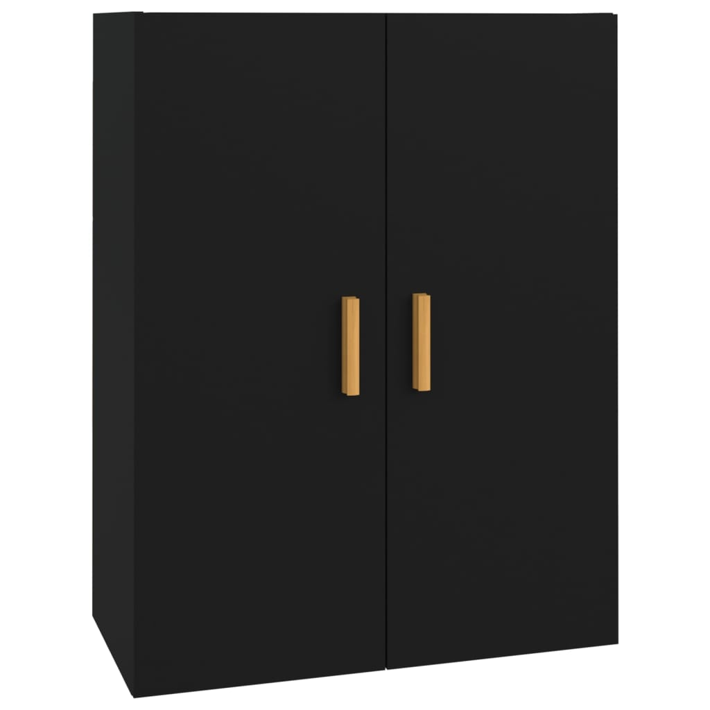 Vegghylle Svart 69,5x34x90 cm
