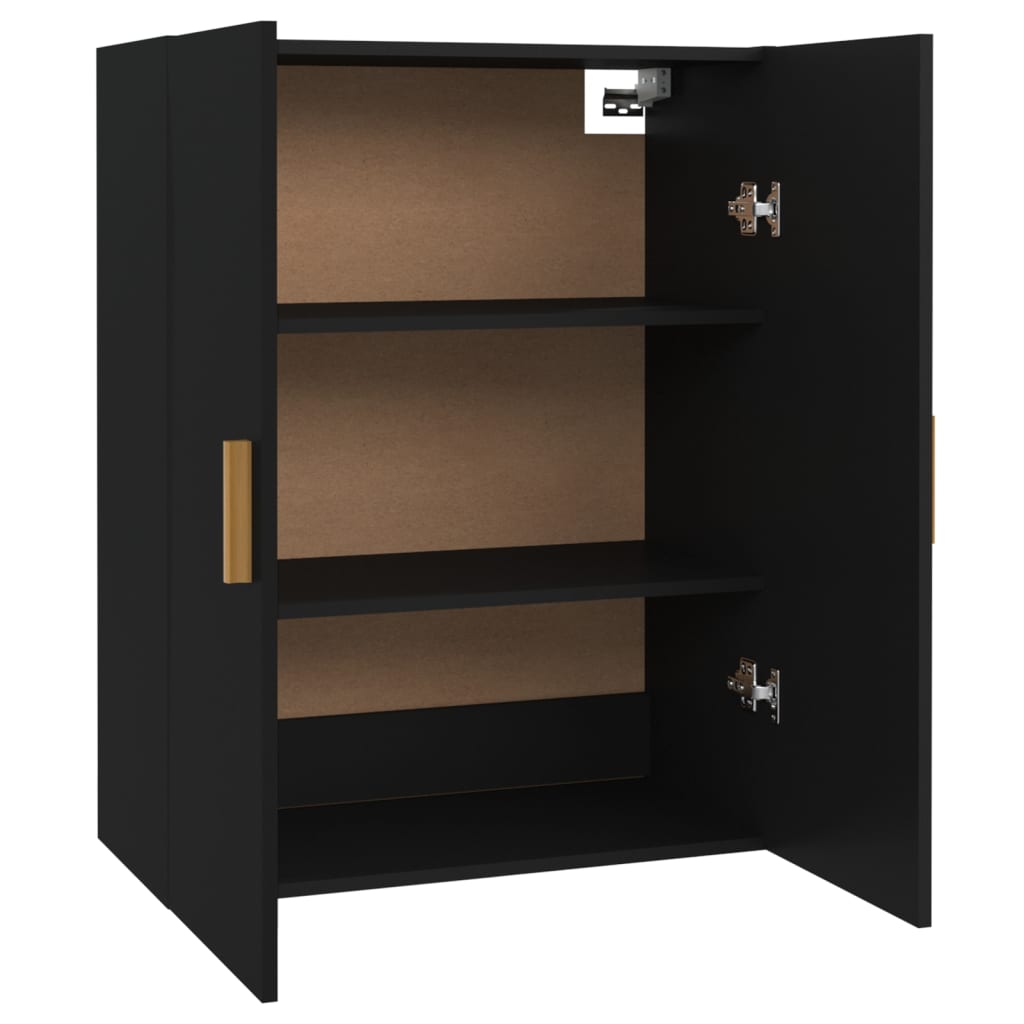 Vegghylle Svart 69,5x34x90 cm