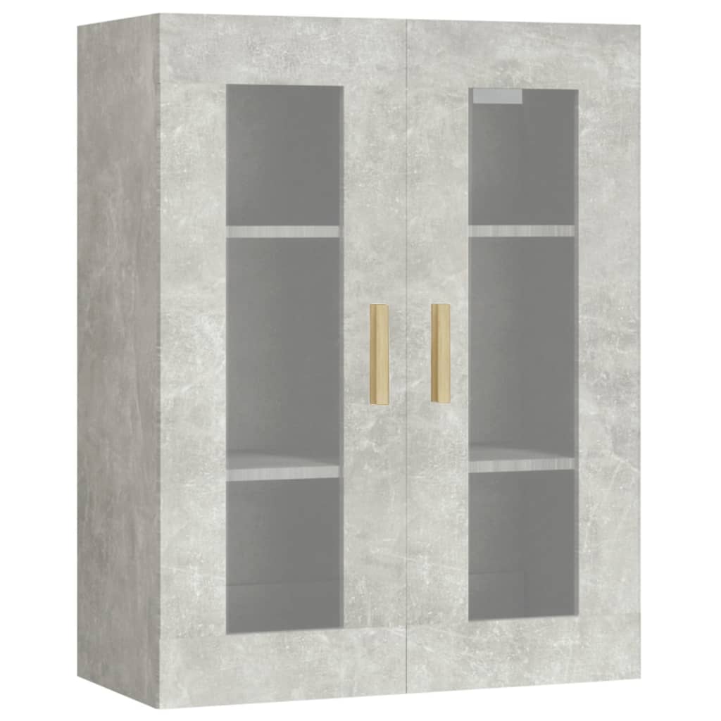 Vegghylle Betonggrå 69,5x34x90 cm