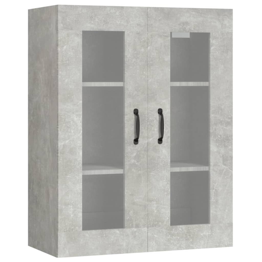 Vegghylle Betonggrå 69,5x34x90 cm