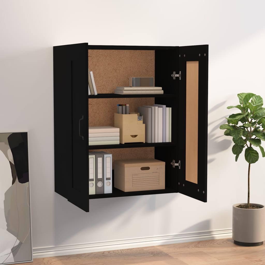 Vegghylle Svart 69,5x32,5x90 cm