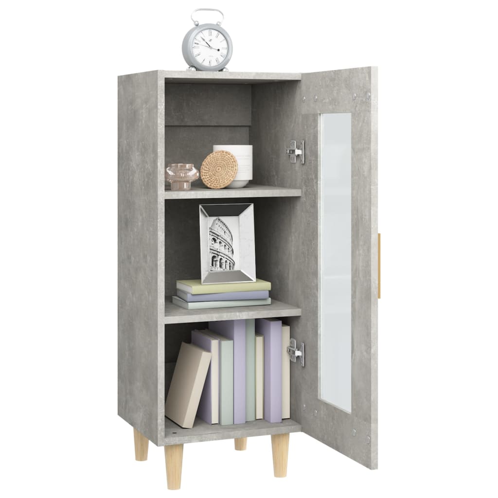 Skjenk betonggrå 34,5x34x90 cm konstruert tre