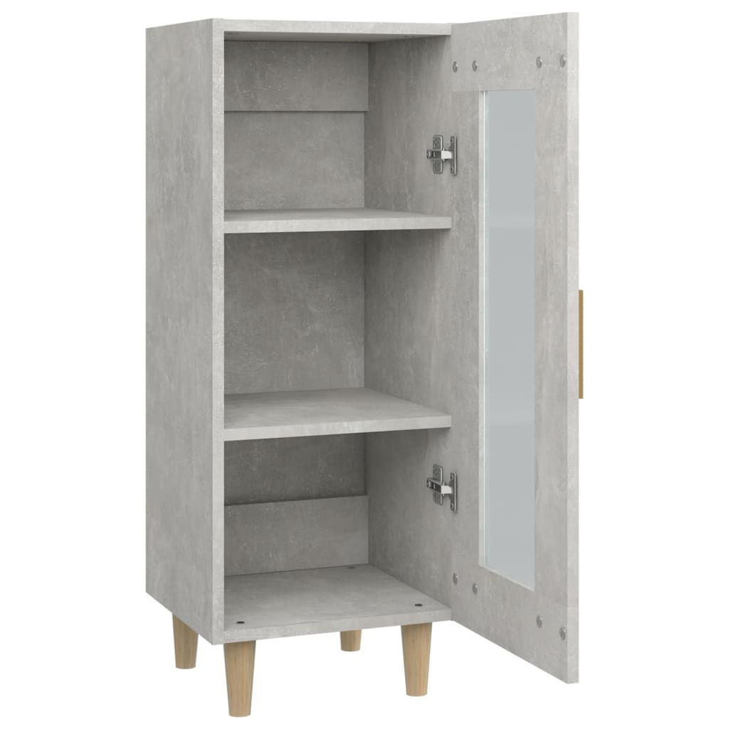 Skjenk betonggrå 34,5x34x90 cm konstruert tre