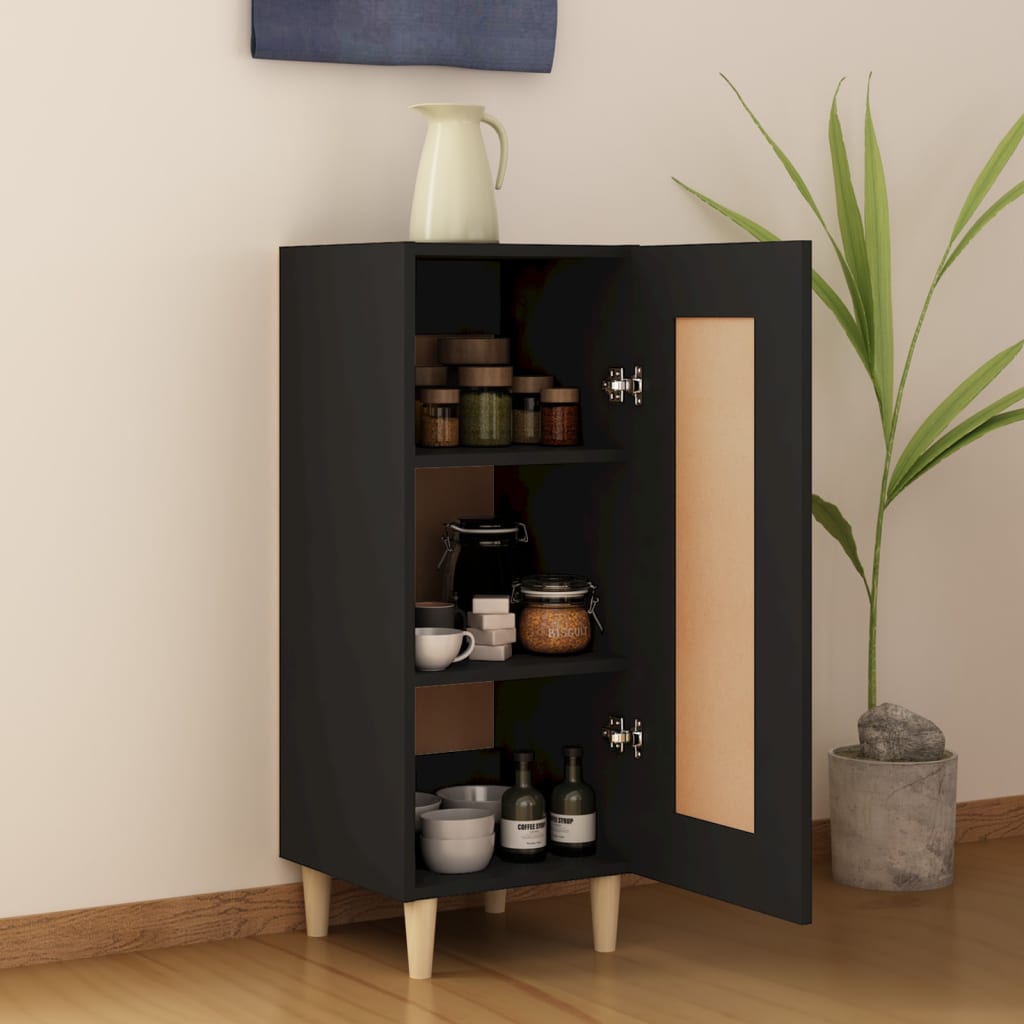 Skjenk Svart 34,5x34x90 cm