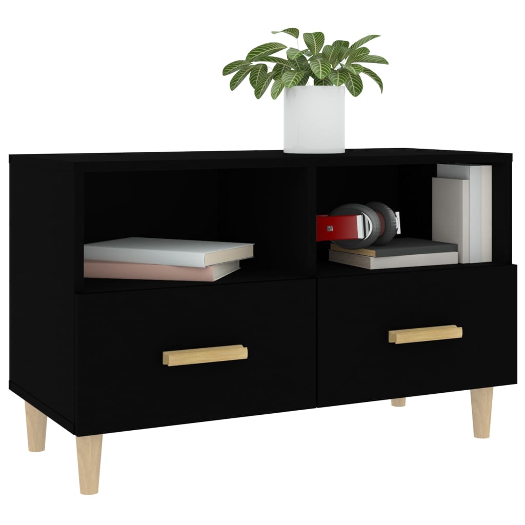 TV-Møbel Svart Tv-benk 80x36x50 cm