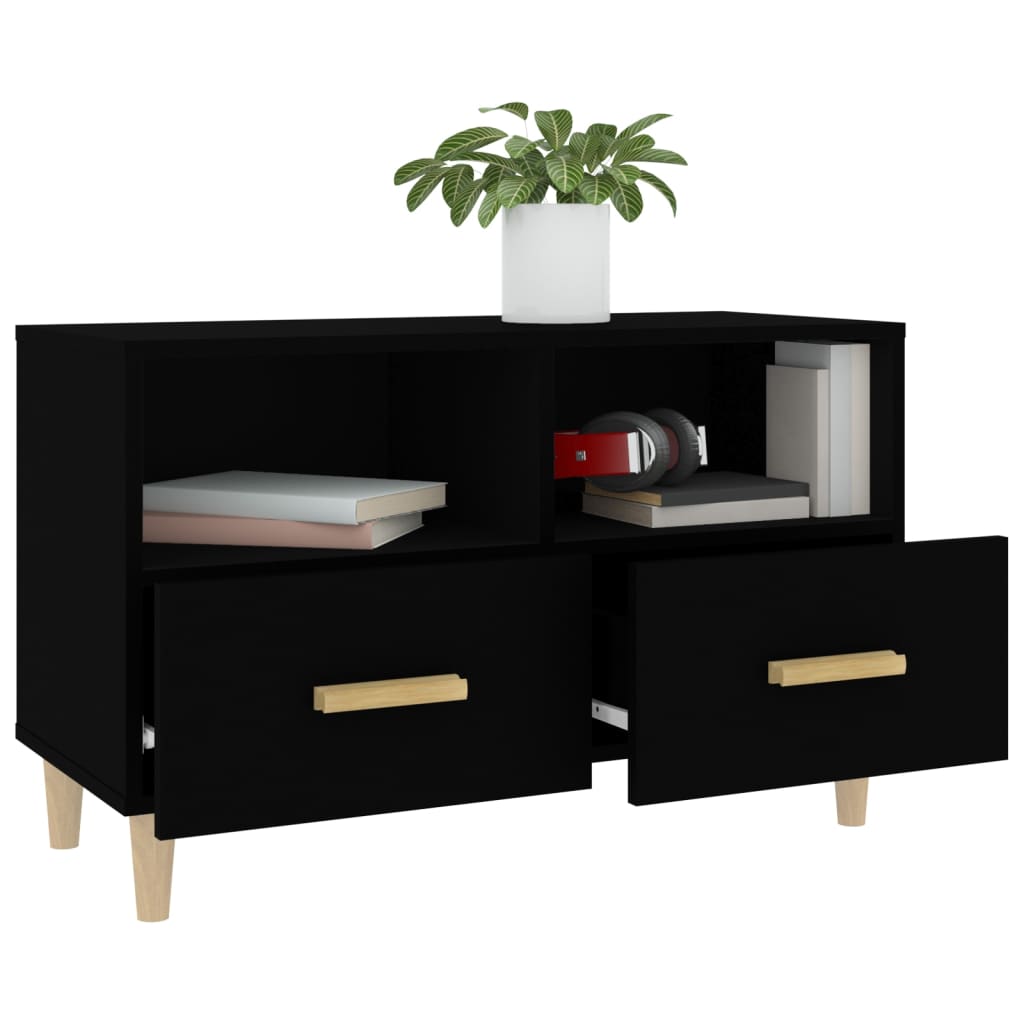 TV-Møbel Svart Tv-benk 80x36x50 cm