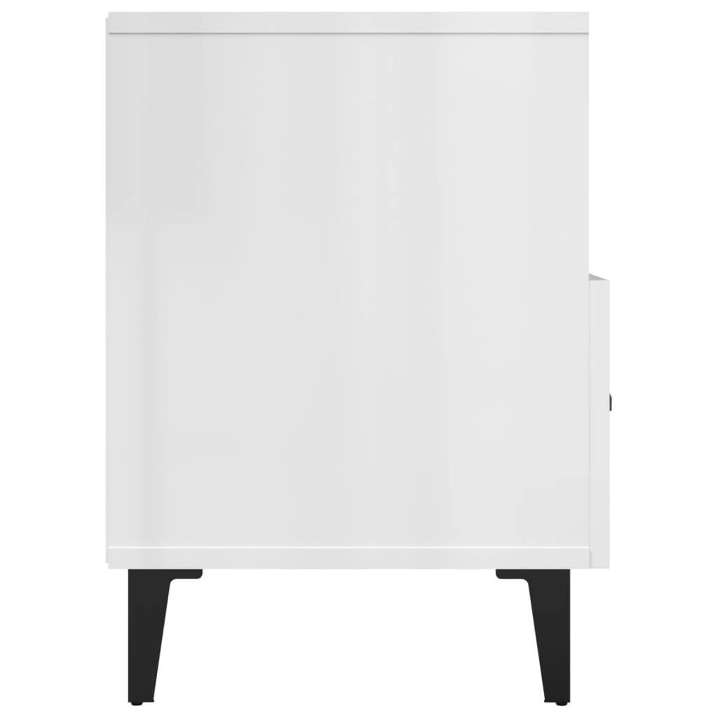 TV-Møbel Høyglans Hvit TV-benk 80x36x50 cm