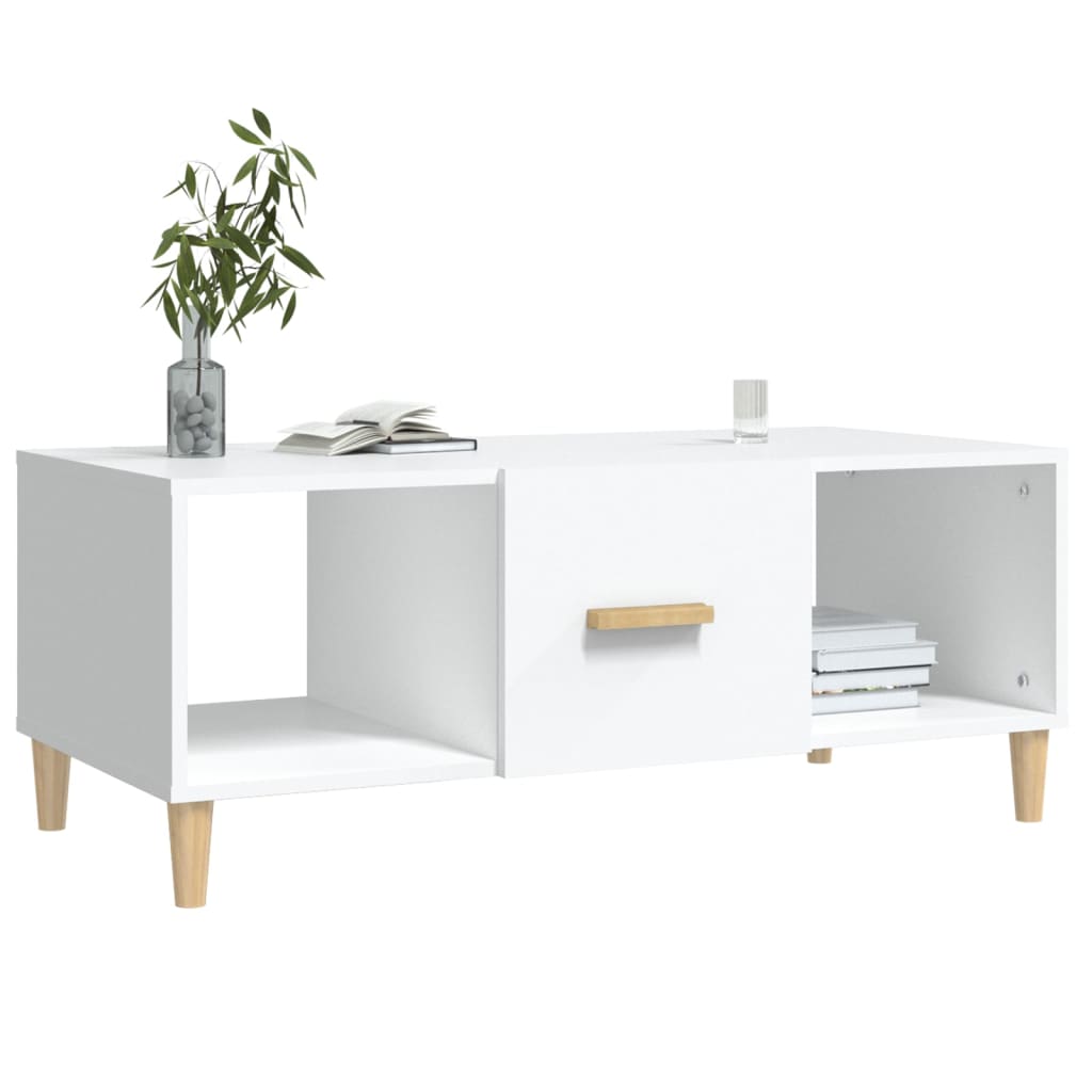 Salongbord Sofabord Hvit 102x50x40 cm
