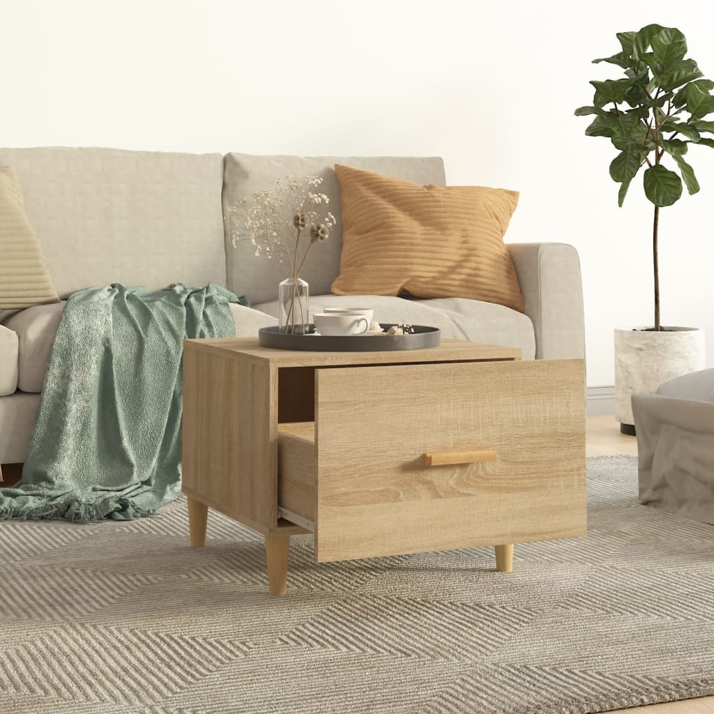 Salongbord Sofabord Sonoma Eik 2 stk 50x50x40 cm
