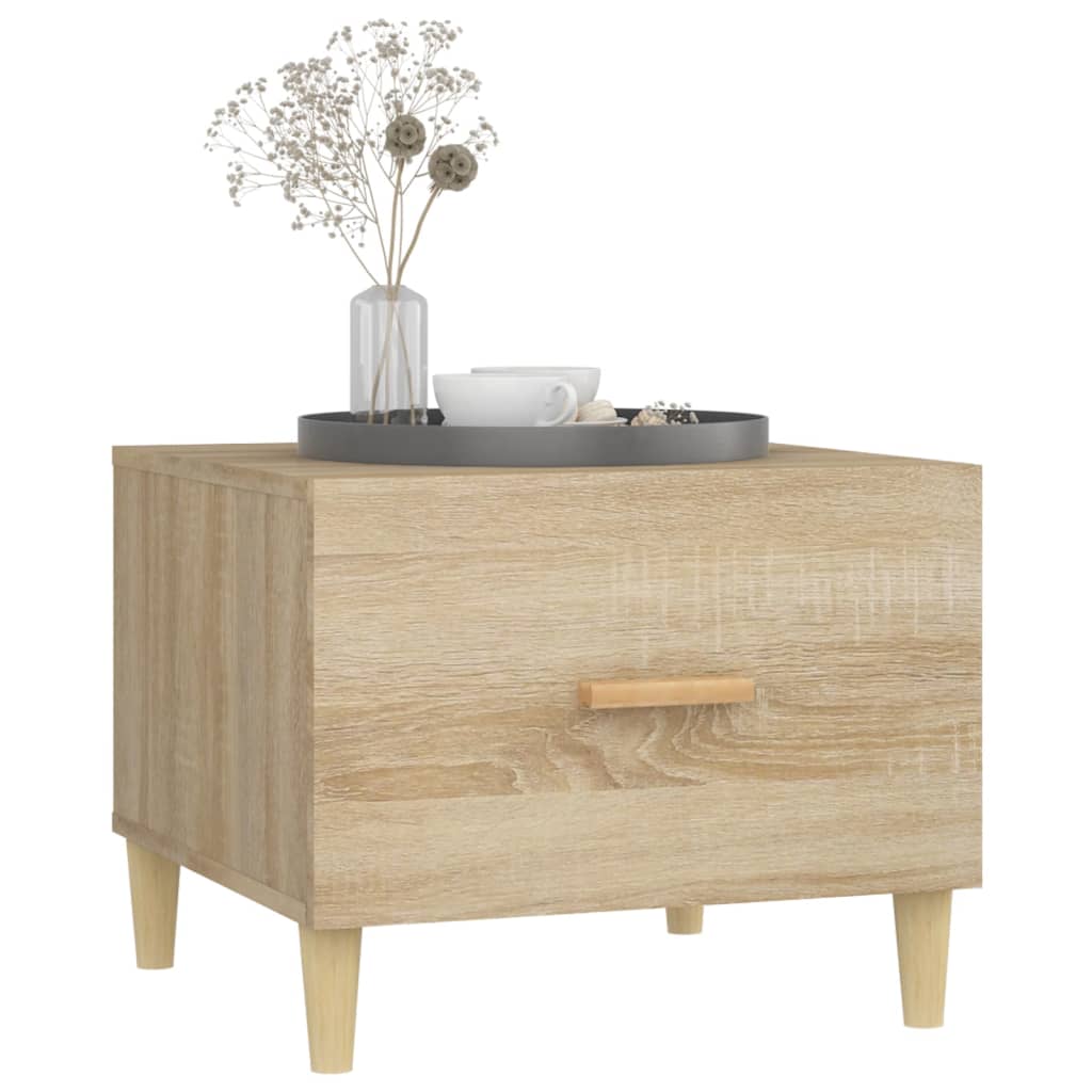 Salongbord Sofabord Sonoma Eik 2 stk 50x50x40 cm