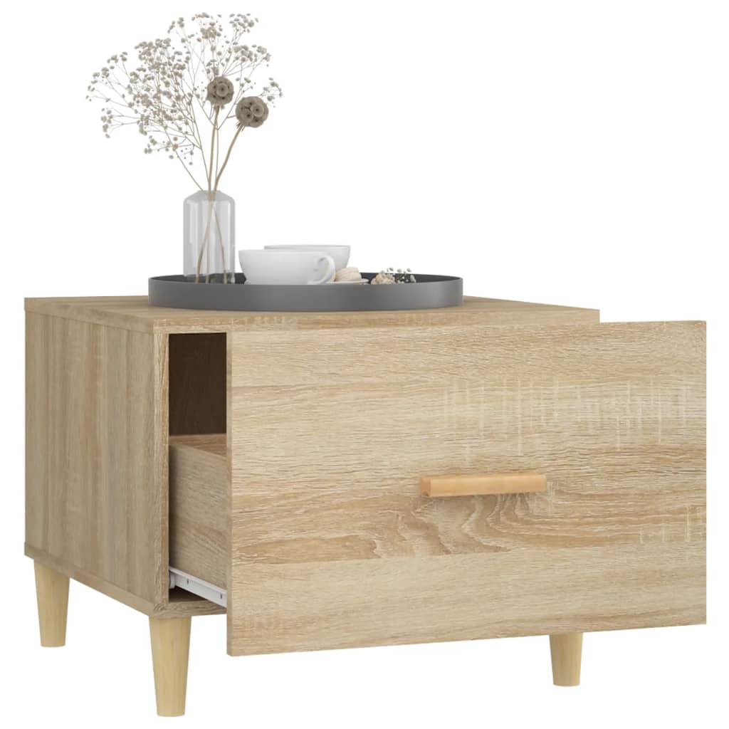 Salongbord Sofabord Sonoma Eik 2 stk 50x50x40 cm