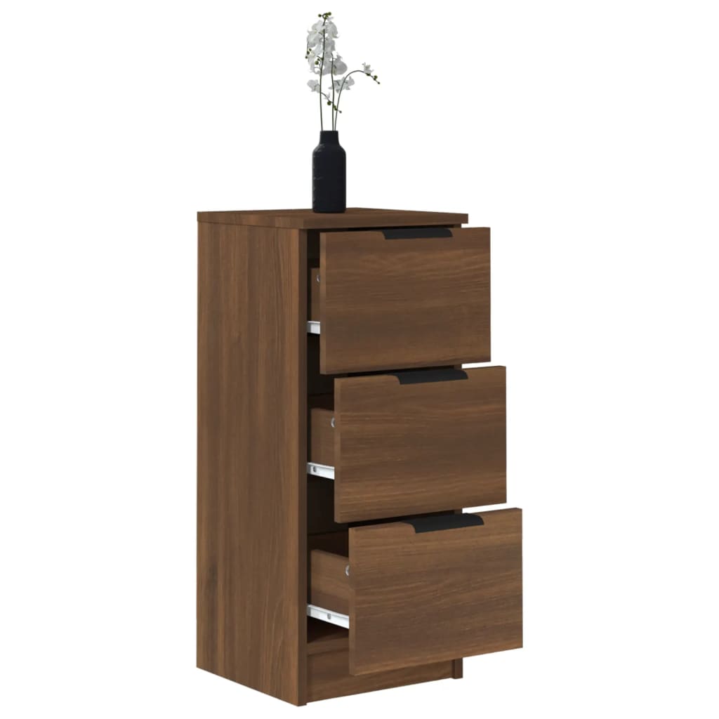 Kommode Brun Eik 2 stk 30x30x70 cm