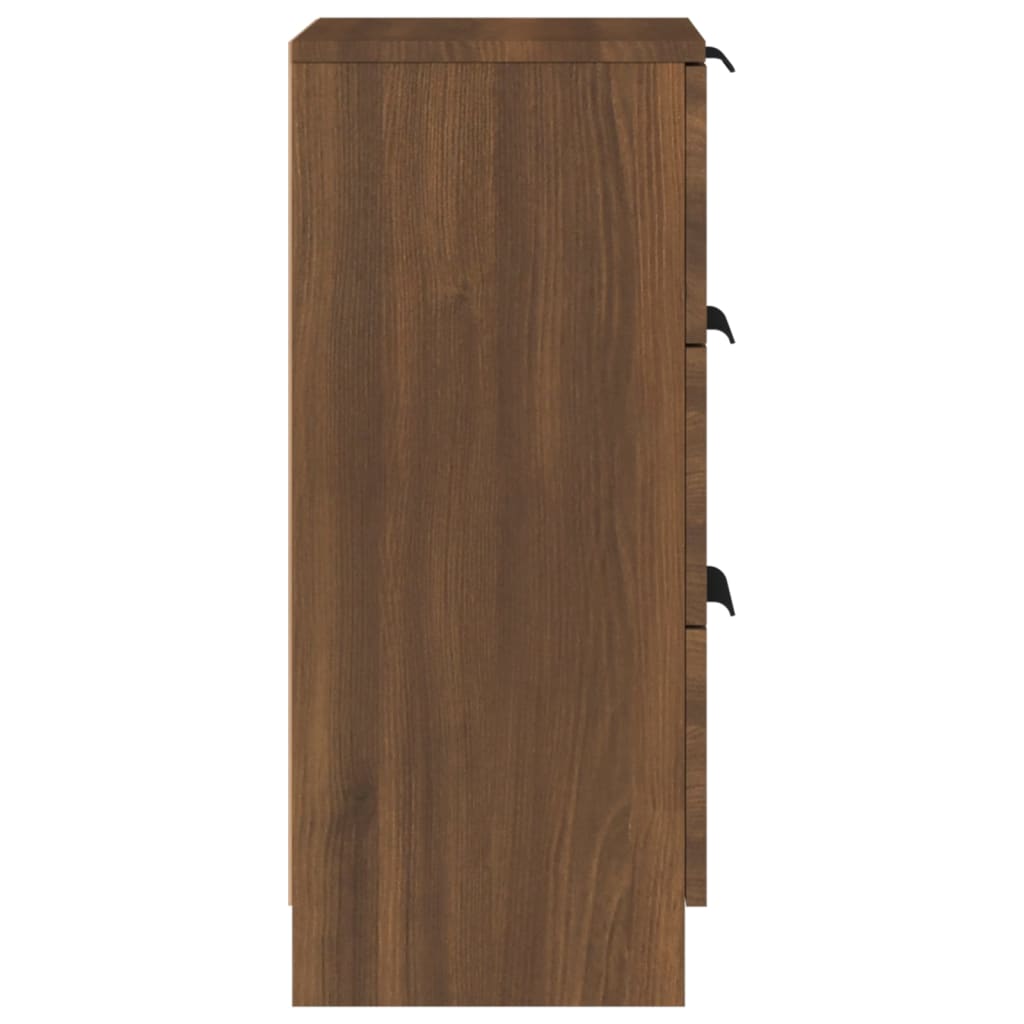 Kommode Brun Eik 2 stk 30x30x70 cm