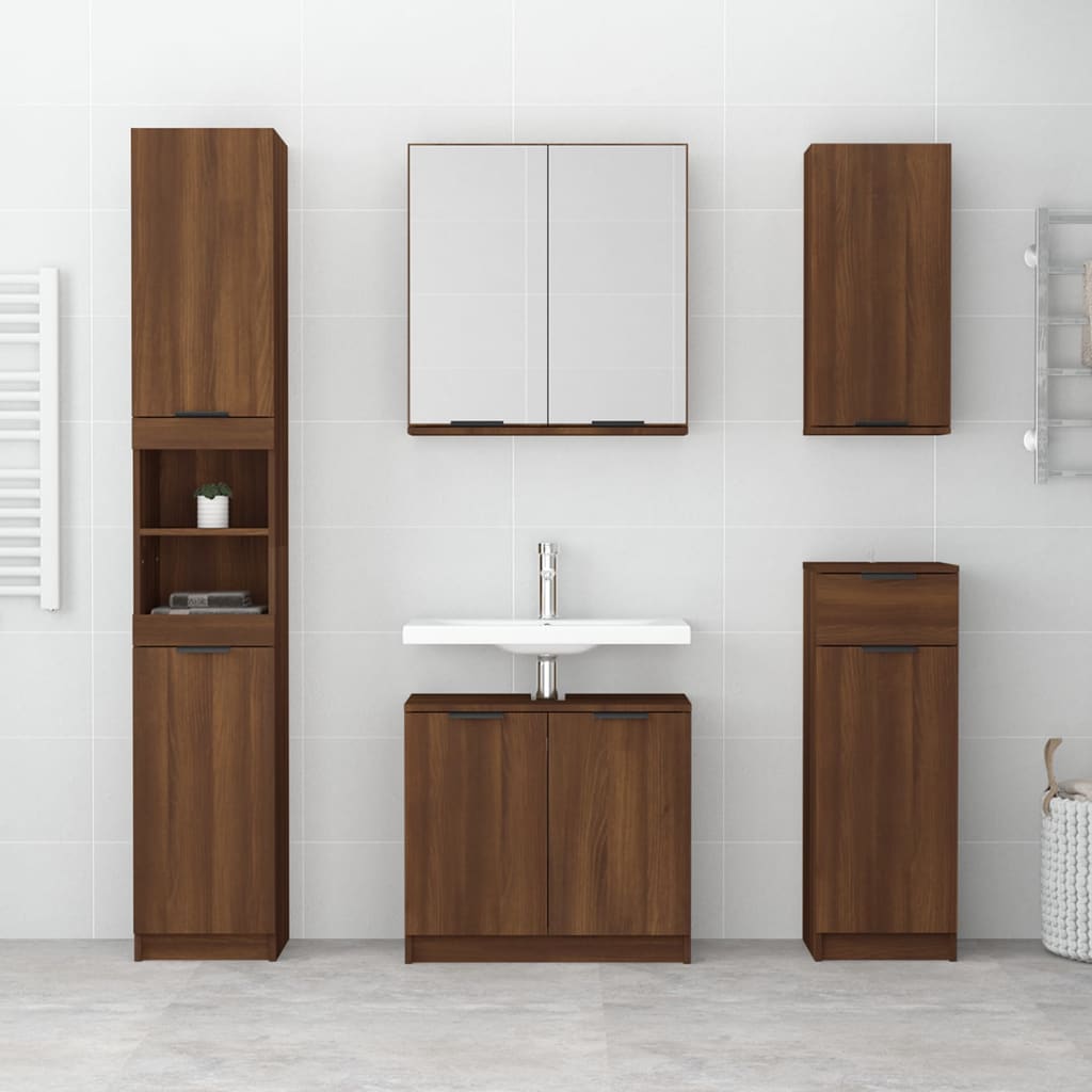Badrumsspeil Brun Eik 64x20x67 cm