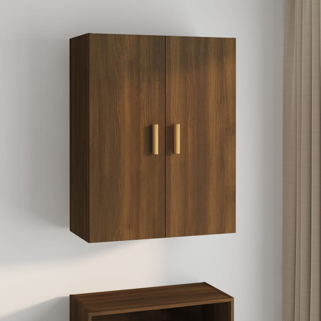 Vegghylle Brun Eik 69,5x34x90 cm