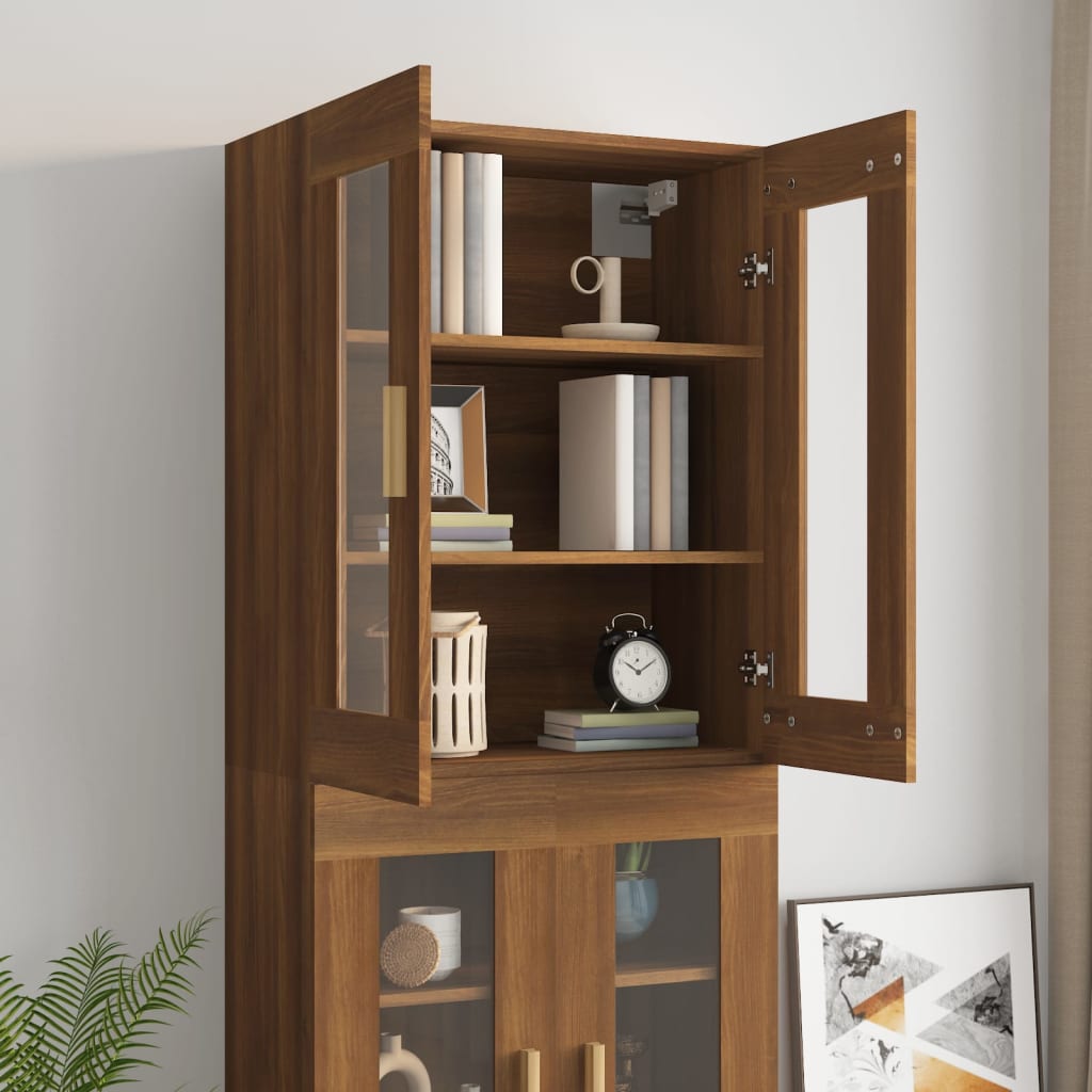 Vegghylle Brun Eik 69,5x34x90 cm