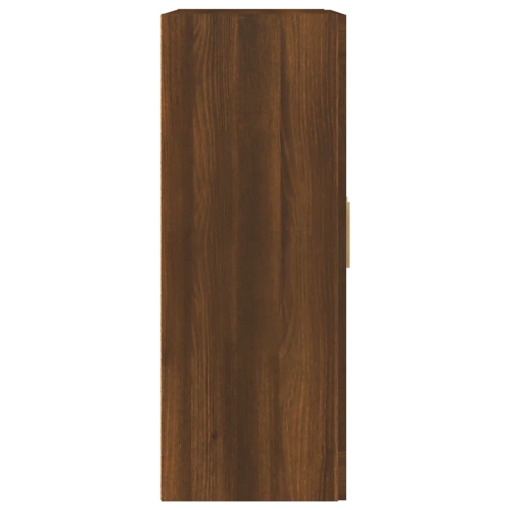 Veggskap brun eik 69,5x32,5x90 cm konstruert tre