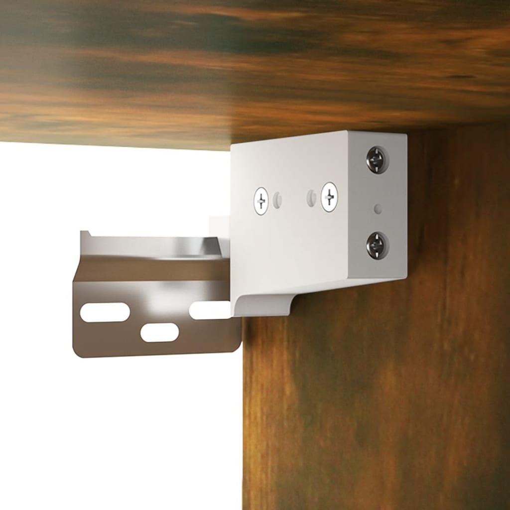 Baderomsspeil Speilskap med LED Røkt Eik 91x15x76,5 cm