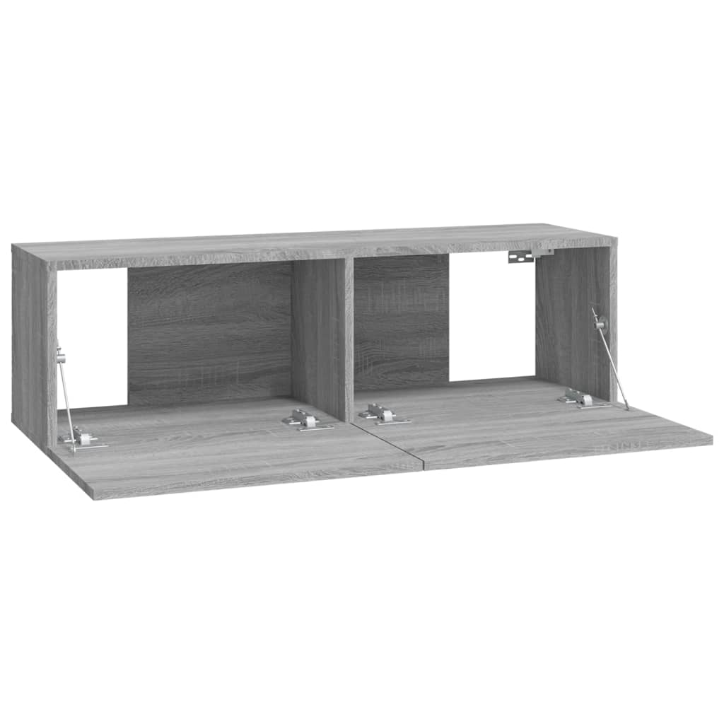 TV-Møbel Grå Vegghengte TV-benker Sonoma Grå 100x30x30 cm