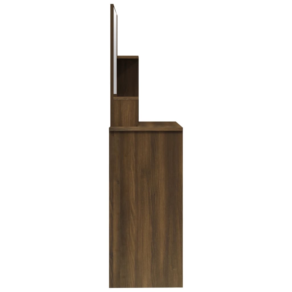 Sminkebord Brun Eik speil 86,5x35x136 cm