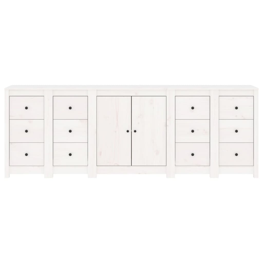 Skjenk Hvit 230x35x80 cm heltre furu