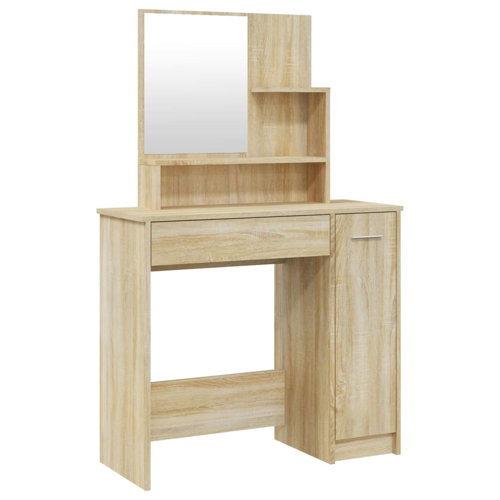Sminkebord Sonoma Eik Sett 86,5x35x136 cm