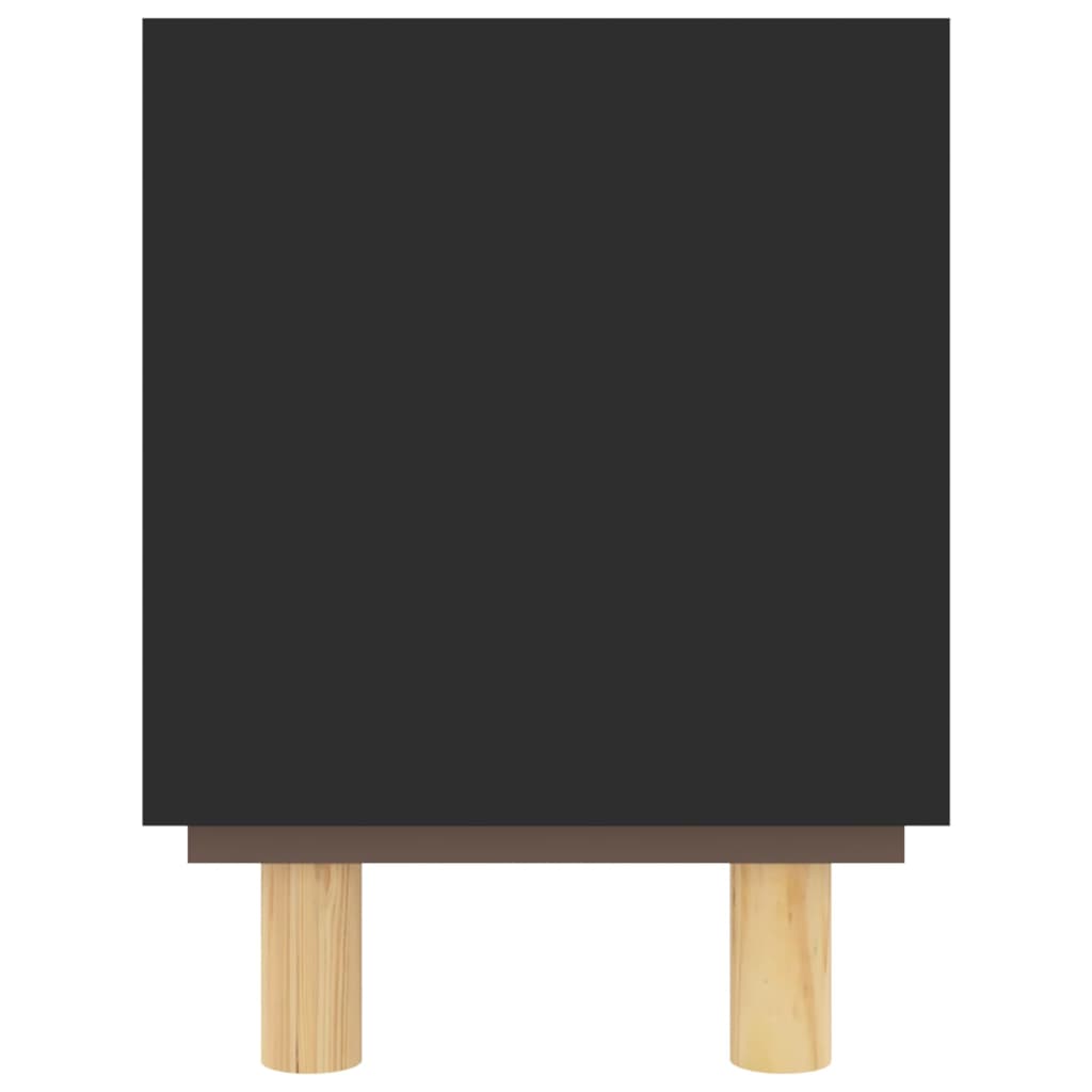 TV-Møbel Svart Tv-benk 80x30x40 cm heltre furu naturrotting